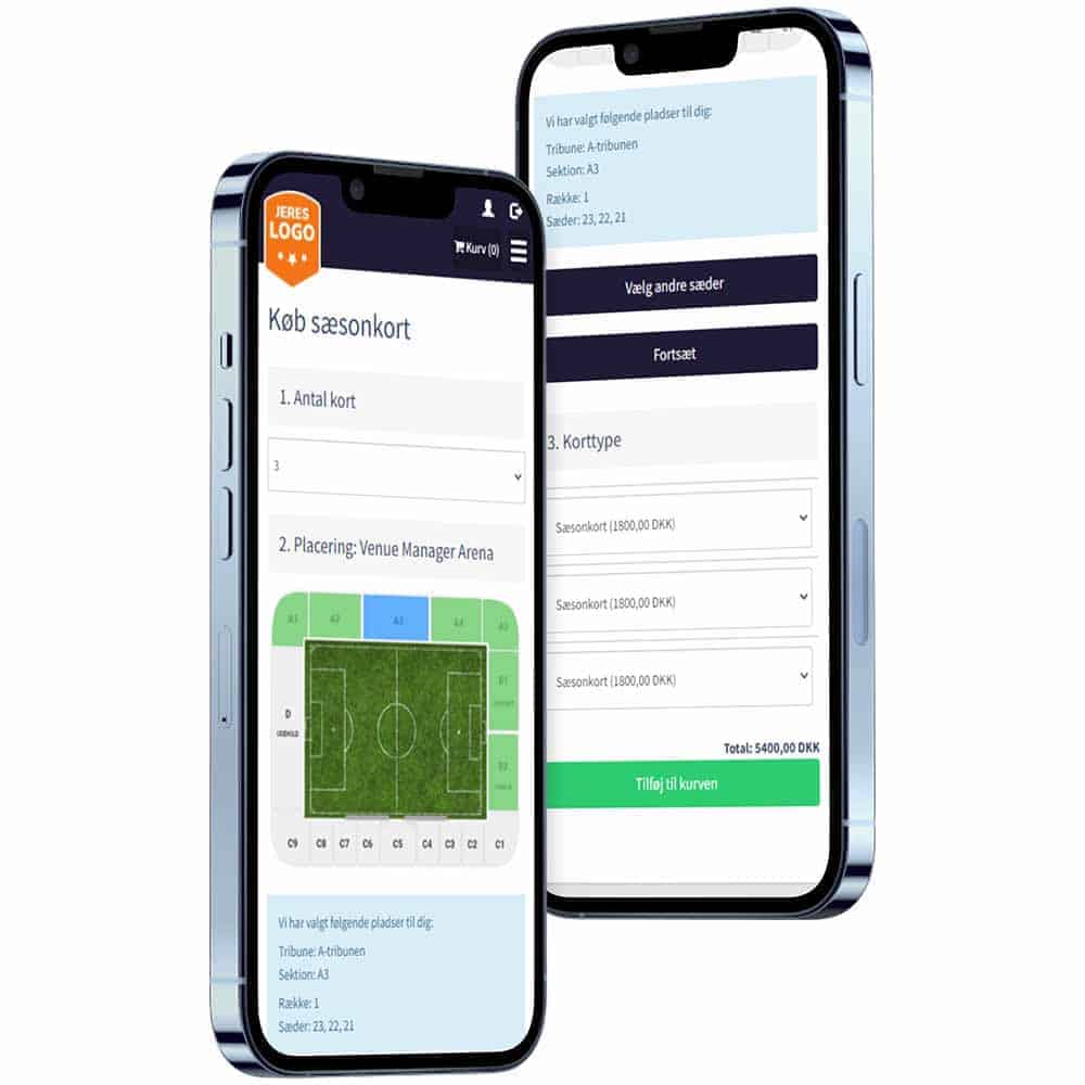 Gæster og fans kan købe billetter og sæsonkort igennem jeres platform